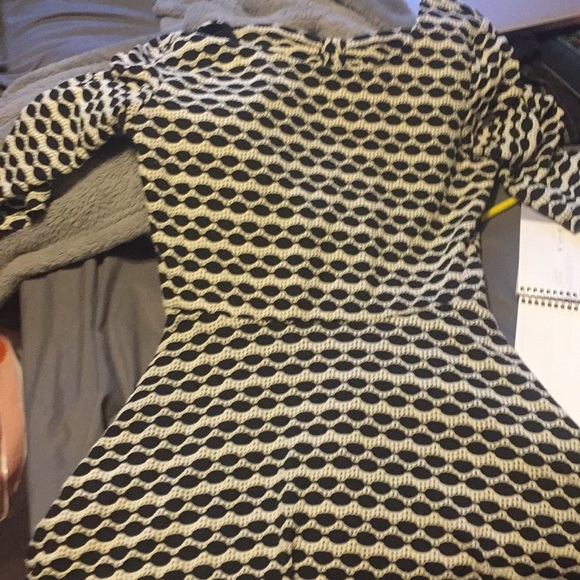 Dresses & Skirts - Modest black and white skater dress